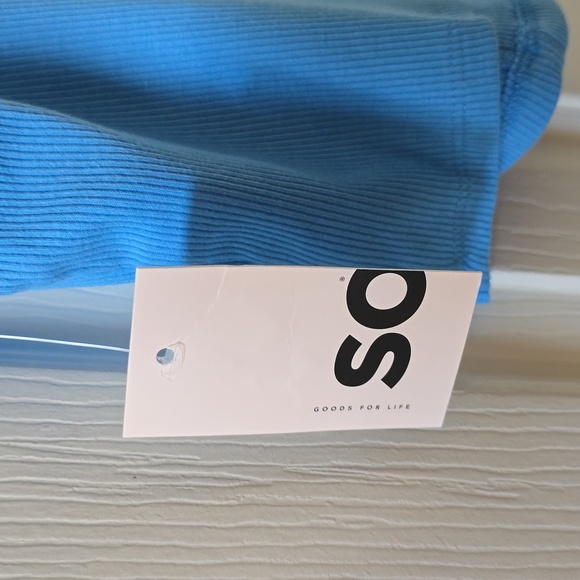 SO BRAND WOMENS JUNIOR SIZE BLUE RIBBED TANK TOP SIZE LARGE - Picture 7 of 12